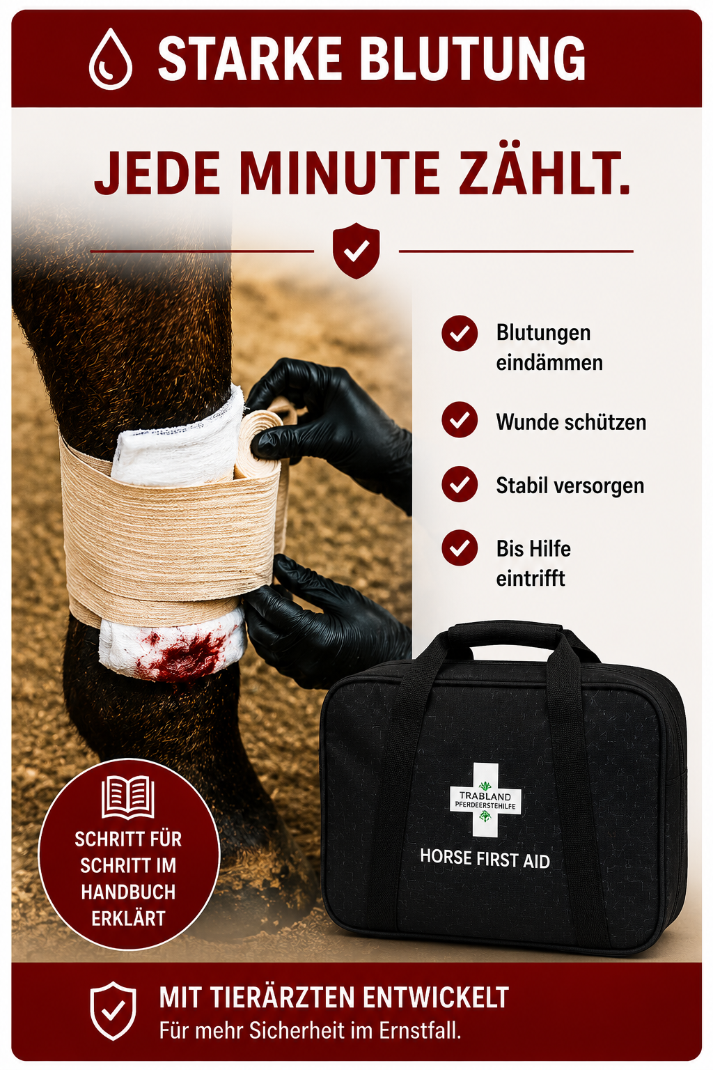 Verband bei starker Blutung